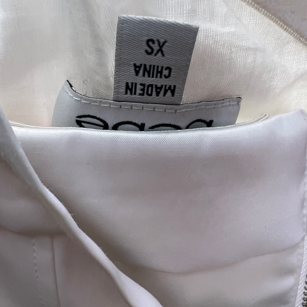 Bebe White Strapless Eyelet Mini - image 4